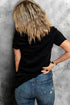 Black Floral AMEN Bow Printed T Shirt